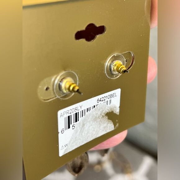 Jewelry set: NWT Erica Lyons necklace and earrings, tortoise accents w gold tone - Picture 7 of 7